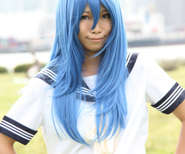 Izuriha Kagari – Natural Girl Cosplayer Kagari Dehai feat. Konata Izumi Summer Uniform Love Star (Lucky Star)